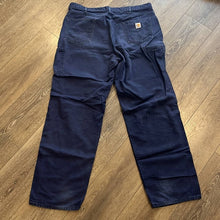 Load image into Gallery viewer, Size 40x34 Carhartt Mens Plus Size Navy Blue Utility Work Pants
