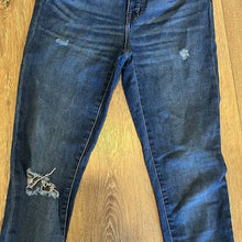 Load image into Gallery viewer, Size 27 Tall Madewell Roadtripper Dark Wash Denim Raw Hem Frayed Skinny Jeans
