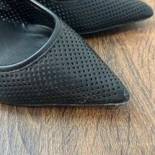 Load image into Gallery viewer, Size 9.5 Steve Madden Black Pointy Toe Perforated Pagen Stiletto Heels
