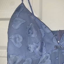 Load image into Gallery viewer, Medium Victoria’s Secret Vintage Periwinkle Blue Chemise With Hearts
