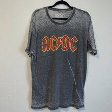 Load image into Gallery viewer, Size XL ACDC Gray Distressed Crew Neck Band T-Shirt
