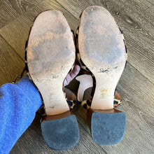 Load image into Gallery viewer, Size 9.5 J. Crew Penny Ankle-Strap Sandals In Leopard Calf Hair
