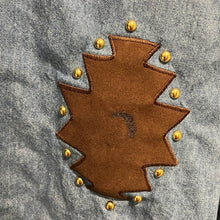 Load image into Gallery viewer, Size 1X Marshall Rousso Plus Vintage Western Tribal Aztec Fringe Chambray Button Up Shirt
