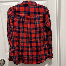 Load image into Gallery viewer, Medium Old Navy Women’s The Classic Shirt Red Plaid Light Flannel Button Up
