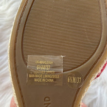 Load image into Gallery viewer, Sz 6.5 Lucky Brand Red Marleigh Suede Espadrille Wedges

