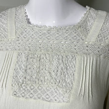 Load image into Gallery viewer, Size 10 J. Crew Point Sur Cotton Vintage White Lace Peasant Top
