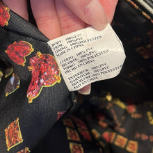 Load image into Gallery viewer, Betsey Johnson Black Leopard Floral Print Sequin Purse With Heart Key Chain
