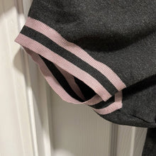 Load image into Gallery viewer, Size 7 (3XL ) Ted Baker London Mens Dark Gray &amp; Purple Stripe Polo Shirt
