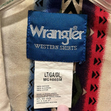 Load image into Gallery viewer, Large Wrangler Vintage Purple Pearl Snap Western Rodeo Button Up Long Sleeve Shirt
