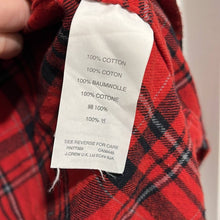 Load image into Gallery viewer, Size 4 J. Crew Women’s Red Flannel Long Sleeve Button Up
