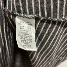 Load image into Gallery viewer, Large Umgee Gray White Stripe Long Sleeve Top With elbow Patches
