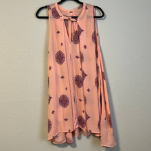 Load image into Gallery viewer, Medium Free People Peach &amp; Purple Tree Swing Tunic Keyhole Dress
