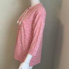 Load image into Gallery viewer, Petite Large Talbots Pink V Neck Tassel Sweater Top
