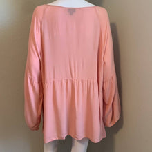 Load image into Gallery viewer, Size 3X Torrid NWOT Pink Peasant Style Long Sleeve Top
