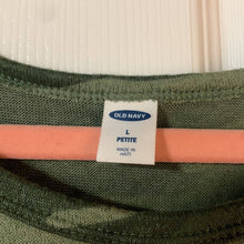 Load image into Gallery viewer, Large Petite Old Navy NWT Green Camo Long Sleeve Tee
