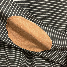 Load image into Gallery viewer, Large Umgee Gray White Stripe Long Sleeve Top With elbow Patches
