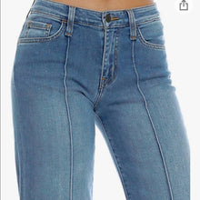 Load image into Gallery viewer, Size 29 Flying Monkey Vertical Pintuck Front Denim Blue Wide Leg Cropped Jeans
