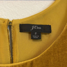 Load image into Gallery viewer, Size 2 J. Crew Vintage Gold Velvet Tank Top
