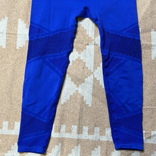 Load image into Gallery viewer, Large Fabletics Blue High Waisted Perforated Cut Out Leggings
