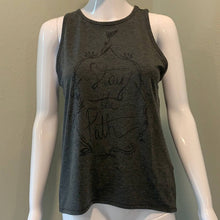 Load image into Gallery viewer, Size Small Calia Stay The Oath Charcoal Gray Criss Cross Tank
