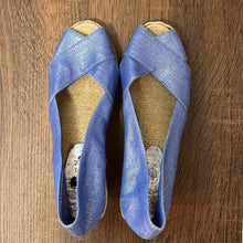 Load image into Gallery viewer, Sz 7 Ralph Lauren Cecilia Periwinkle Blue Espadrille Wedge Sandals
