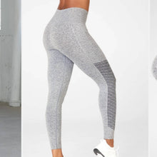 Load image into Gallery viewer, Size Small Fabletics Heather Gray Sync High-Waisted Perforated 7/8
