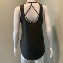 Load image into Gallery viewer, Size Small Calia Stay The Oath Charcoal Gray Criss Cross Tank
