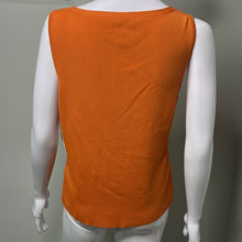 Load image into Gallery viewer, Size XL Lafayette 148 NWT Orange Stretchy V-Neck Ribbed Tank Top

