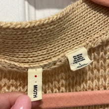Load image into Gallery viewer, Large Anthropologie MOTH Cream Knit Sleeveless Dolman V-Neck Button Up Sweater Vest
