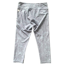 Load image into Gallery viewer, Medium Fabletics Gray Floral Cropped Leggings
