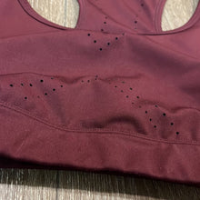 Load image into Gallery viewer, Medium Joylab Wine Red Perforated Sports Bra
