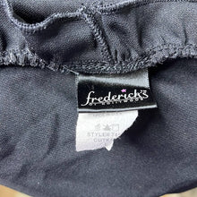 Load image into Gallery viewer, Size Large Fredericks Of Hollywood Black Lace Up Cut Out Ruffle Tank Top

