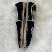Load image into Gallery viewer, Size 7 Sam Edelman Circus Colorful Beach Babe Black Espadrille Slip On Shoes
