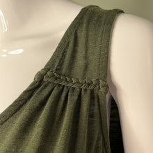 Load image into Gallery viewer, Size 3X Torrid OLIVE FAUX WRAP BABYDOLL TANK Top
