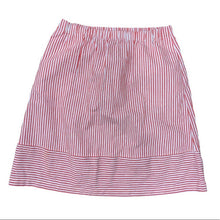 Load image into Gallery viewer, Large J. Crew Red &amp; White Striped cotton-linen midi skirt
