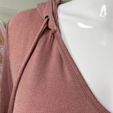 Load image into Gallery viewer, Size Medium Knox Rose Mauve Dusty Rose Boho Long Sleeve Tassel Hooded Long Sleeve Top
