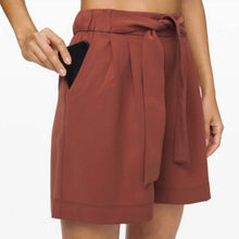 Load image into Gallery viewer, Size 12 Lululemon NWOT Noir High Waisted Tie Shorts
