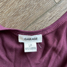 Load image into Gallery viewer, Small Garage Maroon Plum Purple Criss Cross Strapy Tank Top
