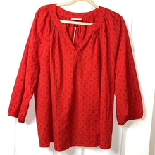 Load image into Gallery viewer, Size XXL Universal Thread NWT Bright Red V-Neck Peasant Style 3/4 Sleeve Top
