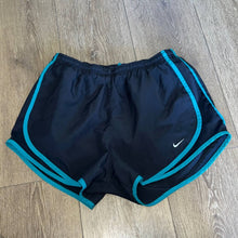Load image into Gallery viewer, Medium Nike Dri-Fit Black &amp; Teal Athletic Shorts
