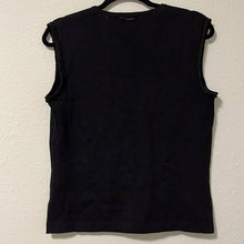 Load image into Gallery viewer, Small St. John Sport By Marie Gray Black Wool V-Neck Sleeveless Sweater Top
