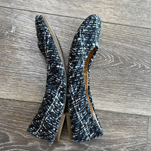 Load image into Gallery viewer, Size 7.5 Lucky Brand Black Gray &amp; White Woven Emmie Ballet Flats
