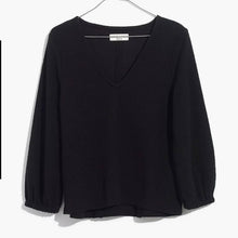 Load image into Gallery viewer, Small Madewell NWT Black V-Neck Full-Sleeve Top
