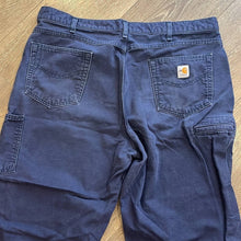Load image into Gallery viewer, Size 40x34 Carhartt Mens Plus Size Navy Blue Utility Work Pants
