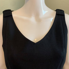 Load image into Gallery viewer, Size 6 Kate Spade NWT Black Ponte Sleeveless Peplum Top With Shoulder Bows
