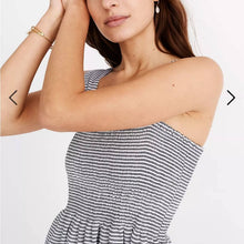 Load image into Gallery viewer, Small Madewell Texture &amp; Thread Smocked Stripe Dress

