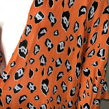 Load image into Gallery viewer, Small/ Medium 143 Story By Line Up Boutique Orange Blue Leopard Print Kimono
