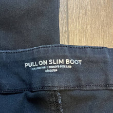 Load image into Gallery viewer, Size 14 Chicos Plus Pull On Slim Boot Cut Black Denim Jeans
