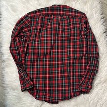 Load image into Gallery viewer, Small J. Crew Mens Red Green Plaid Cotton Button Up Shirt
