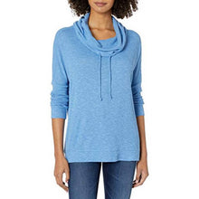 Load image into Gallery viewer, Large Jack By BB Dakota Blue Creature of Comfort Rib Knit Cowl Neck Shirt
